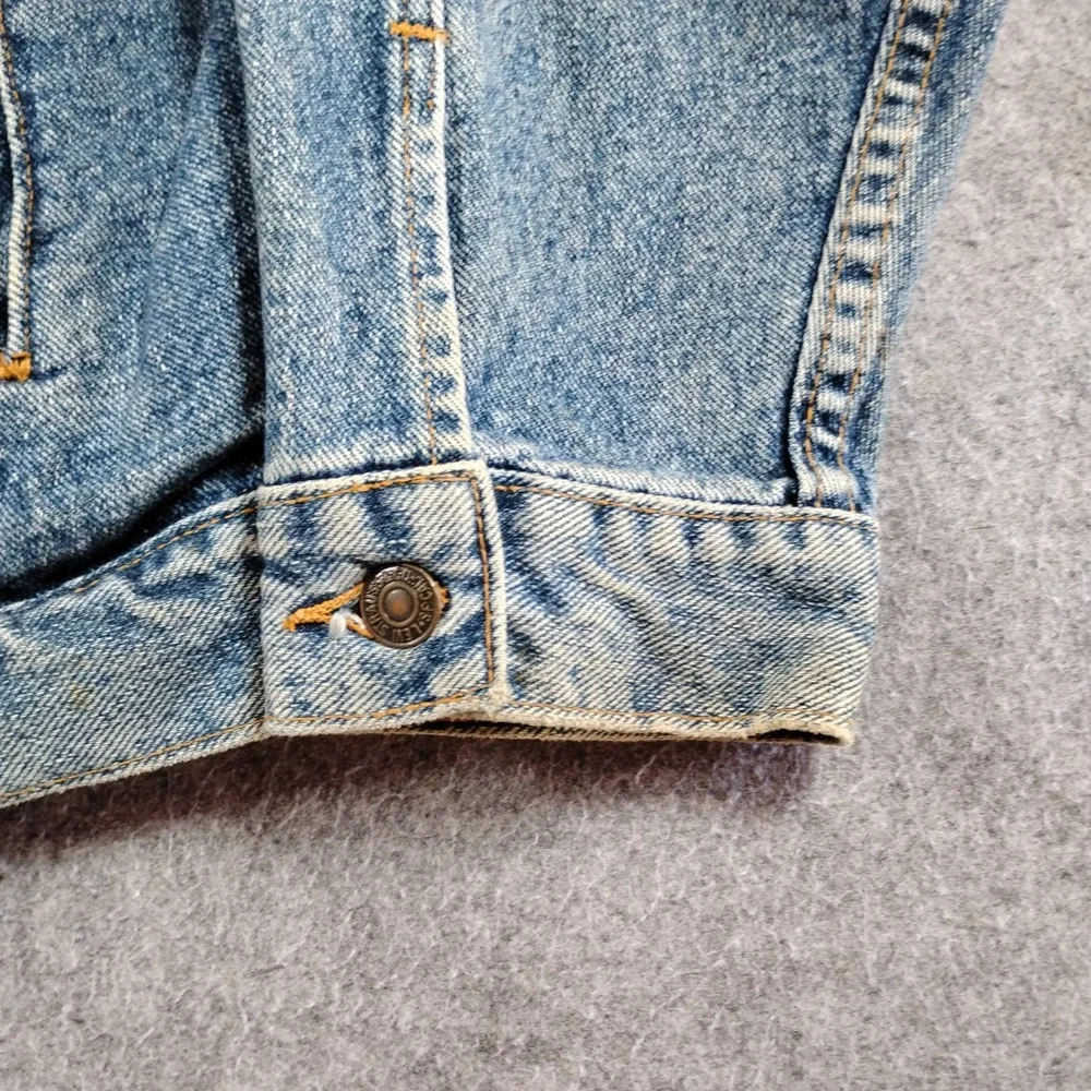 Vintage Levis 70507-4890 Mens Large Denim Trucker Jacket Blue Made in USA 90s - Picture 7 of 14
